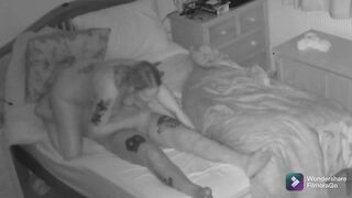 Step cougar sneaks in step son and wakes him up to nailed