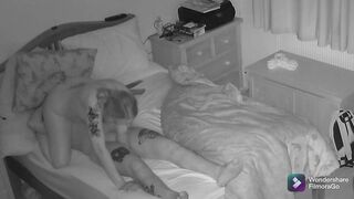 Step cougar sneaks in step son and wakes him up to nailed