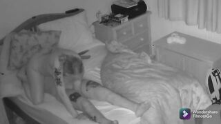 Step cougar sneaks in step son and wakes him up to nailed