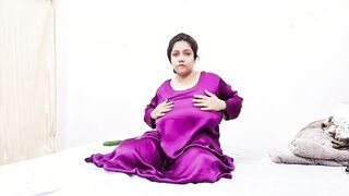 Sadia150 masturbation inside silk dress