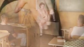 Tasty hooters dark hair honey gets her vagina slammed by boys