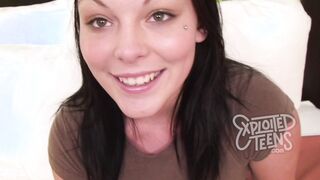 She is a real 18 yr old sucking cock on video