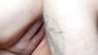 plowed a fat woman inside the kitchen and cum into her twat two