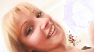 Lusty stud licks blonde’s twat and butt from behind
