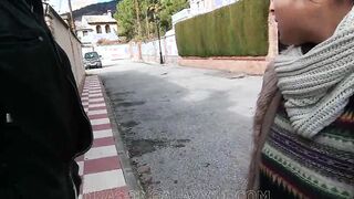 (Risky Outside) Flashing Boobs and Bj on the Street