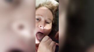 White BBW Enjoying chocolate big black cock protein shake for breakfast