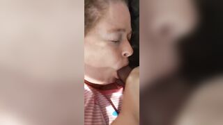 White BBW Enjoying chocolate big black cock protein shake for breakfast
