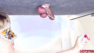 I bound his nuts and had fun