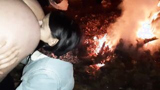 Licked my booty by the fire when friends quit smoking