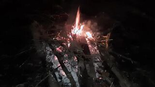 Night sex with a stranger into a outdoors place