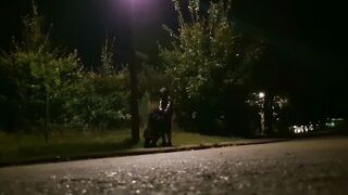 Boned outdoor during an evening stroll