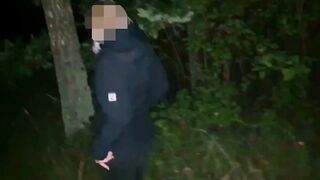 Boned outdoor during an evening stroll
