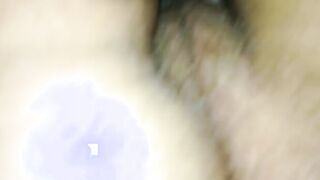 Cumming on her twat from the back