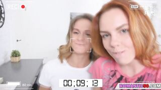 romantic 3some with 2 tight pussies