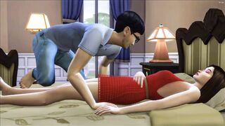 chinese Father inside law Fucking Sleeping Daughter After Returning Home