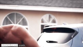 BurningAngel Inked Beauty Gets It Deep Into Doggy Style During Driving
