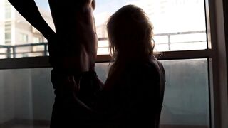 Roommate POUNDED inside the shadow of the balcony - EVERYONE