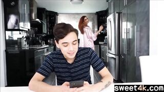 Son caught sneaking pics of his step MILF