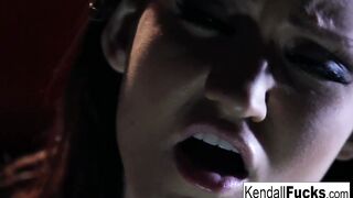 Kendall has way too much fun getting her snatch all soak