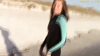 Surfer sluts masturbating on beach