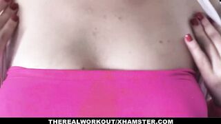 TheRealWorkout - Fat Booty Dark Haired Gets Screwed At The Gym