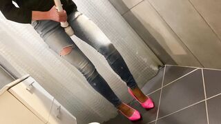 Desperate Pissing into my Jeans next he Peeing on Me and on end offer him