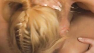 Babe lesbo hookers eat pussy and caress each other into bed