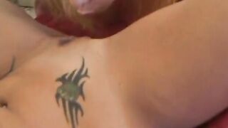 beauty skank fucks her lover with strap-on