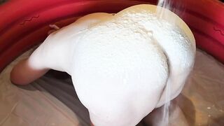 Spank her booty glazed with powder