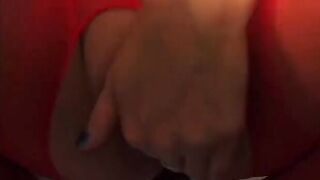 Women inside red panties gets her tight booty nailed rough