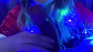 Stepsister Loves To Suck My Dick Deep At Night With Red Lips