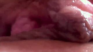 Extremily close-up pussyfucking. Macro Jizzed