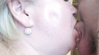 bbw sexi nailed into the mouth and cum on huge hooters #1