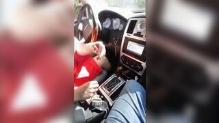 Big Tit Cougar Blows Her Bf Into The Vehicle