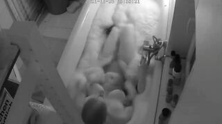 Secret web cam of fiance into the bath-tub