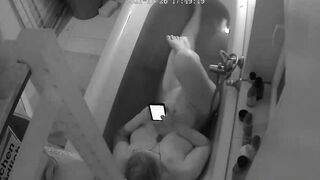 Secret web cam of fiance into the bath-tub