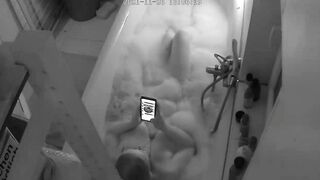 Secret web cam of fiance into the bath-tub