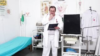 Turned On old Victoria Hope gyno exam and orgasm session