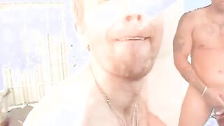 Massive ebony whore gets jizz from 3 different dicks