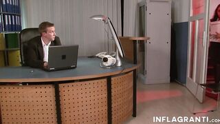 Goddess Euro secretary fucking into the office