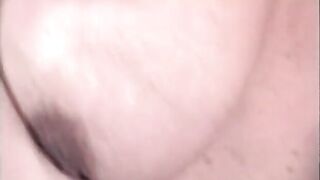 Blonde deepthroats penis on her knees