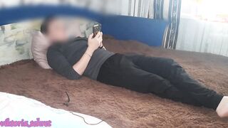 stepsister lying next to it was aroused and wanted to got an