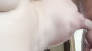 Bj from older bbw MILF and mouthful of cum #2