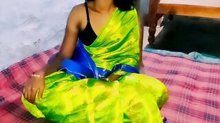 Sex with desi ex-wife inside green sari