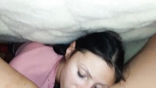 We banged under the covers so parents don't view or hear