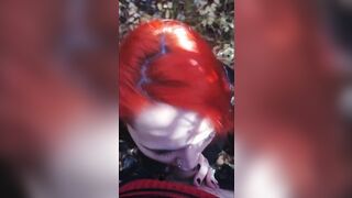 Walk inside the park ended with fellatio and sex