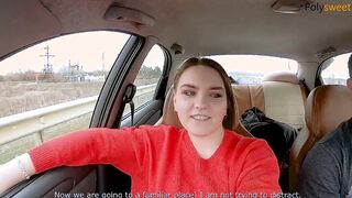 chick give a bj while the bro drives the vehicle