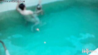 Sex with GF inside the pool
