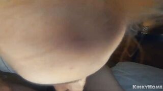 Cum inside Mouth - Bae Blonde chick blows penis into point of view!