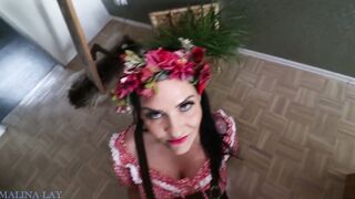 Oktoberfest influencer Cougar blows the dick until he cum